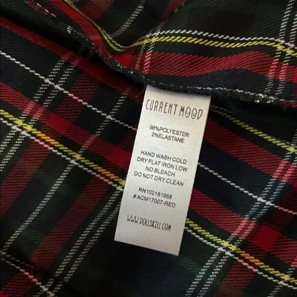 Dolls kill Current Mood Red and Blue Plaid A-Linepleated, small new with tags - Picture 7 of 7